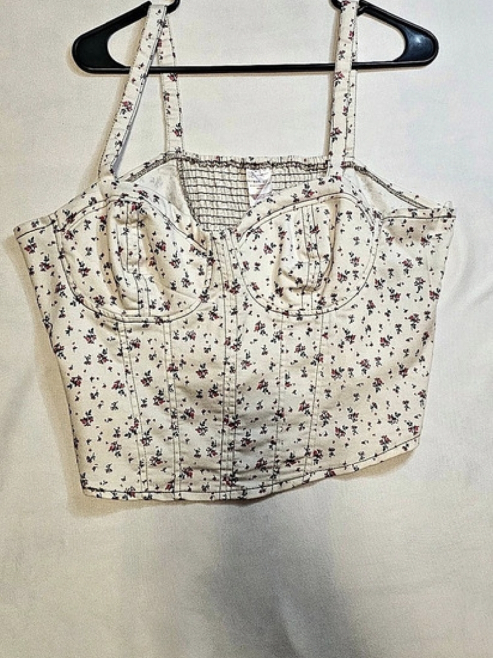No Boundaries Juniors Floral Corset Crop Top XXL